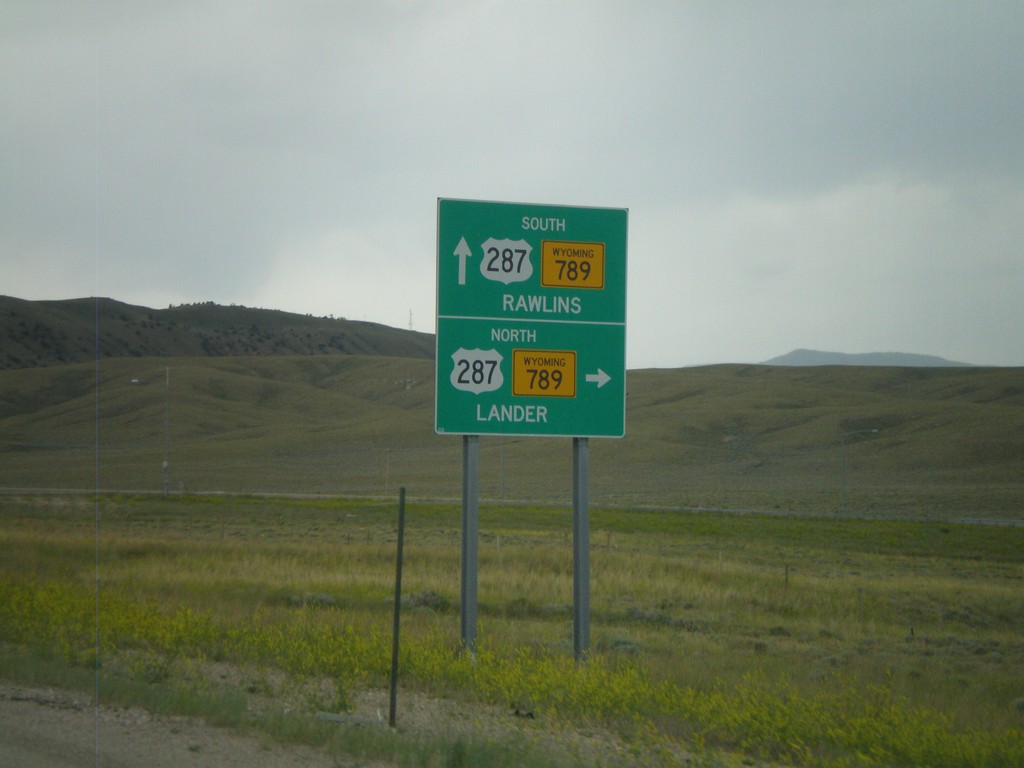 End WY-220 West At US-287/WY-789