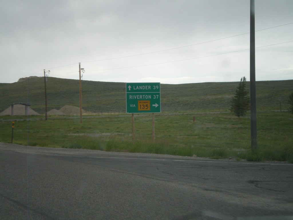 US-287/WY-789 North at WY-135