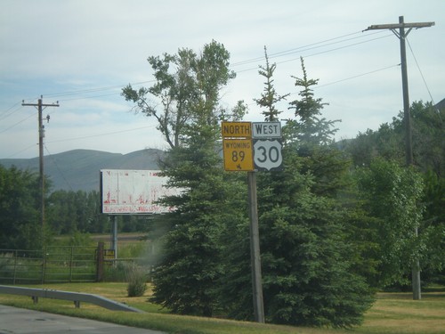 US-30 West/WY-89 North - Cokeville