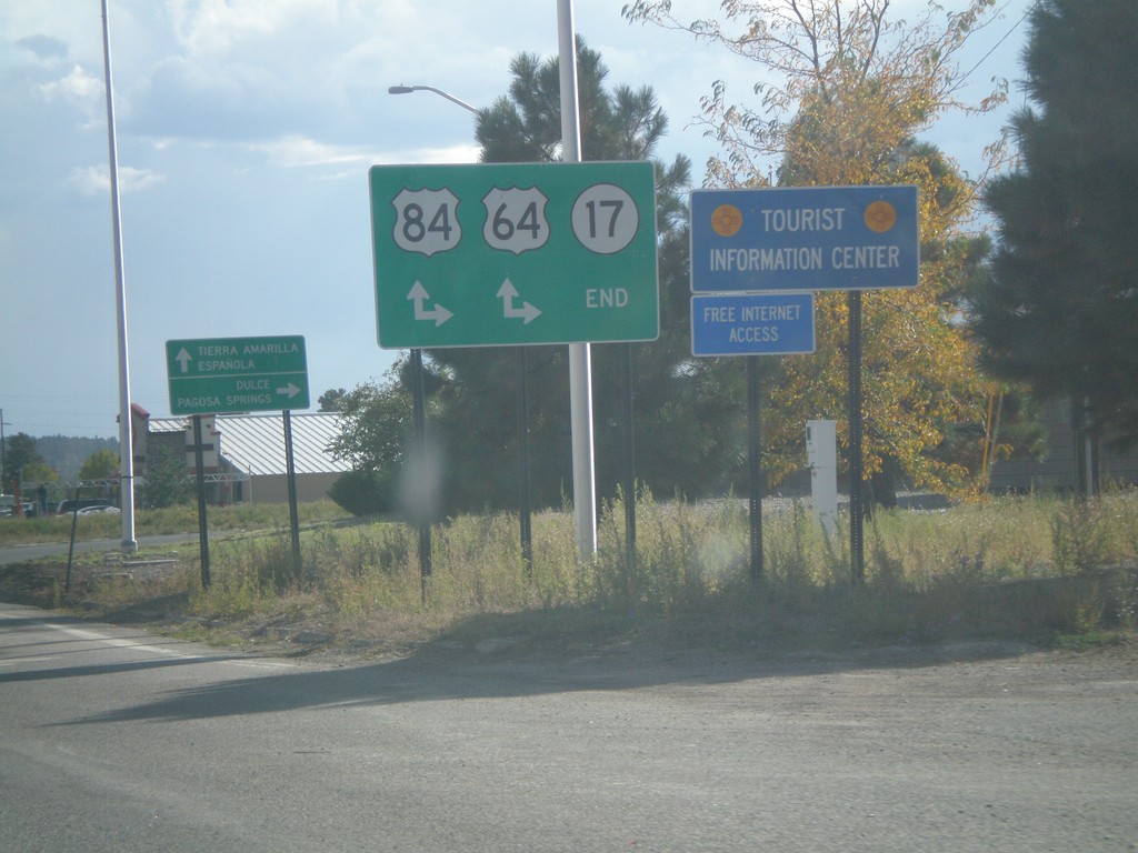 End NM-17 South at US-64/US-84