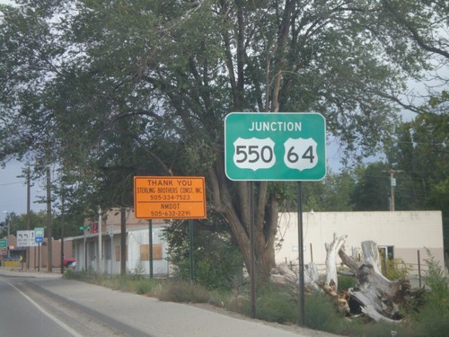 US-64 East/US-550 North Approaching US-550 North