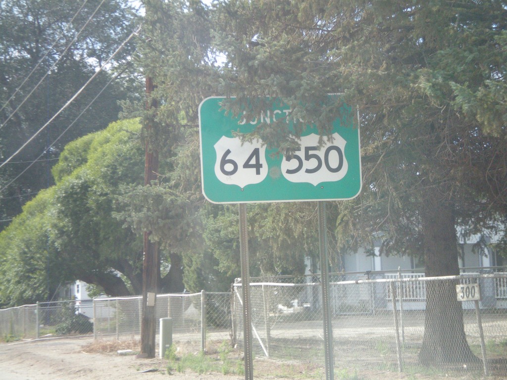 US-64 West Approaching US-550