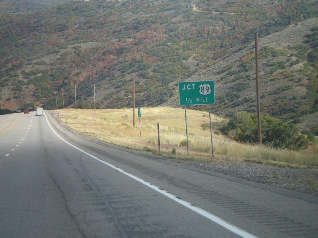 US-6 East/US-89 South Approaching Split