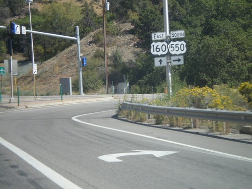 US-160 East/US-550 South at US-550