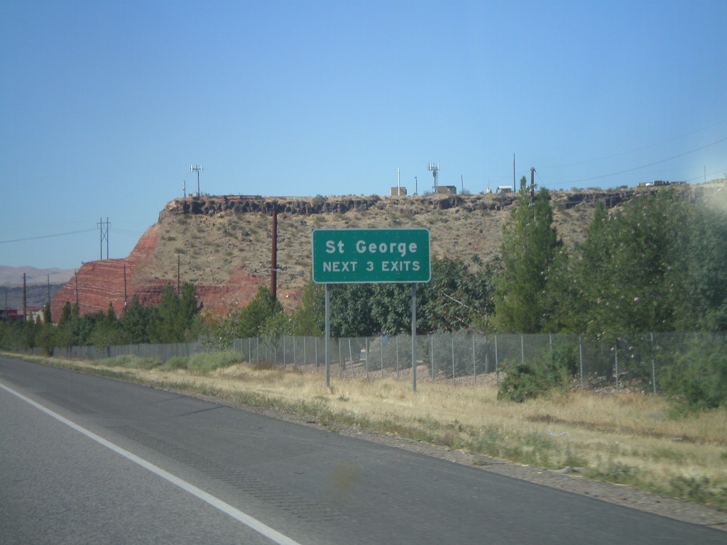 I-15 South - St. George Next 3 Exits