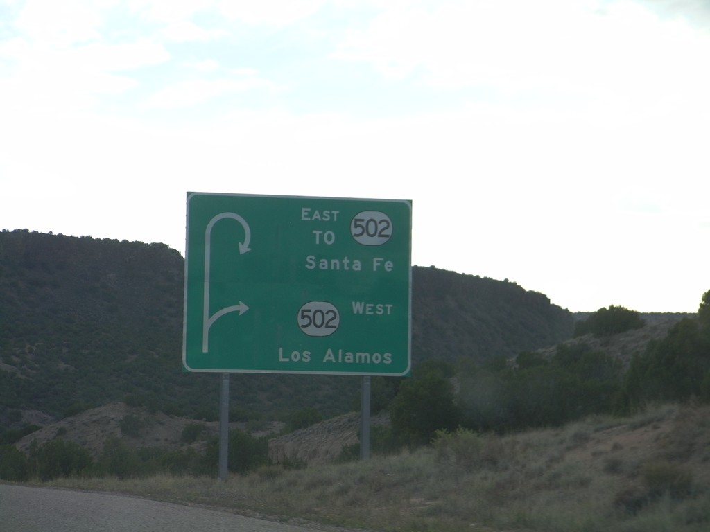 Route Diagram on NM-30 Approaching NM-502