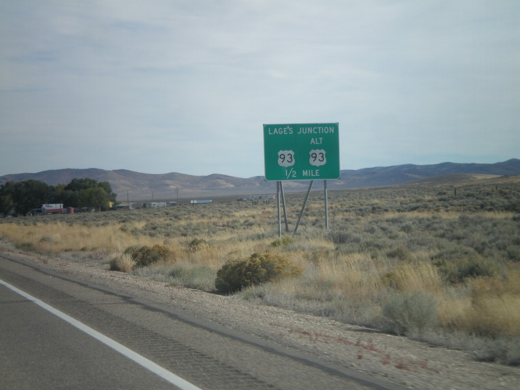 US-93 North Approaching Lages Junction