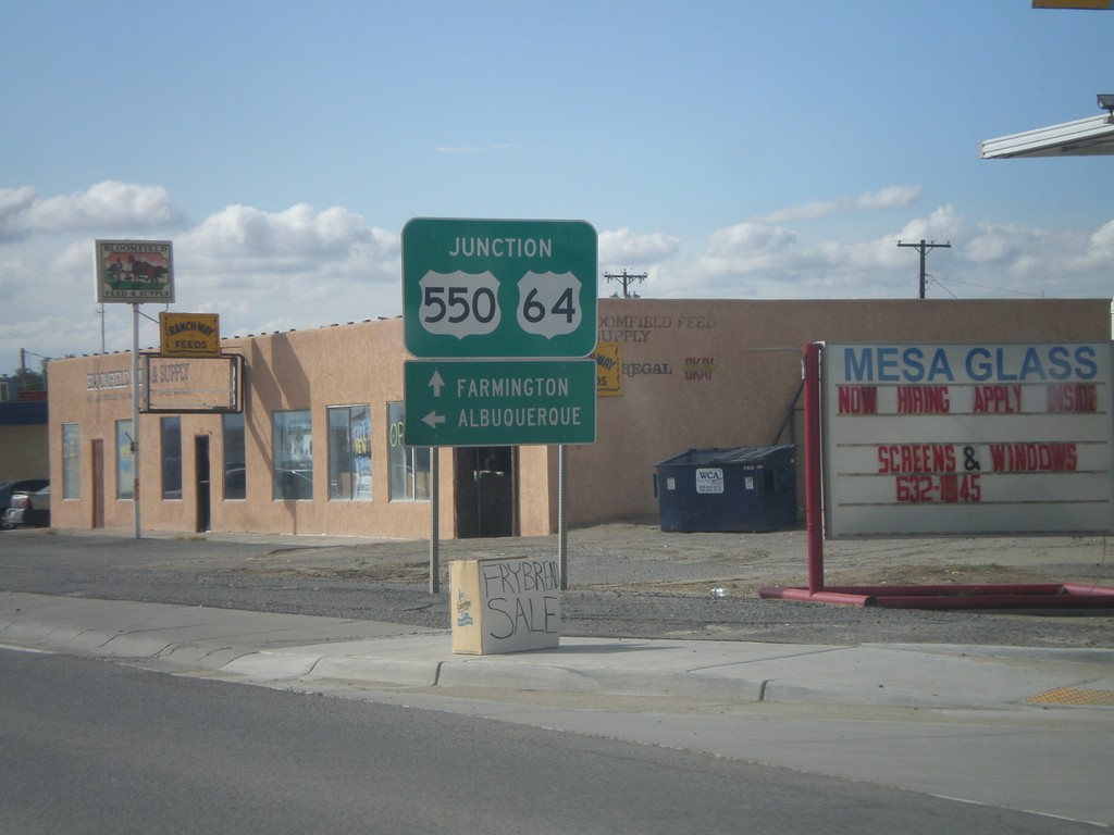 US-64 West/US-550 South at US-550 South