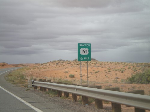 US-160 West/US-191 South Approaching US-191 South