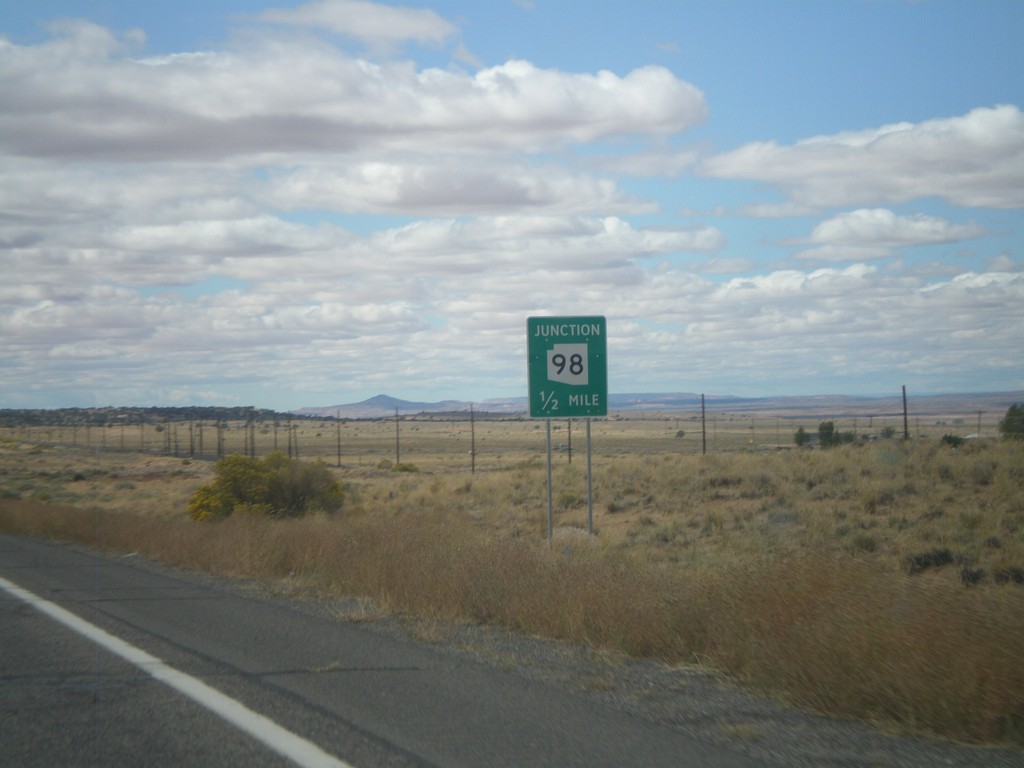 US-160 West Approaching AZ-98