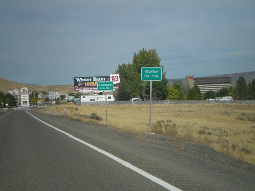 US-93 North - Entering Jackpot and Mountain Time