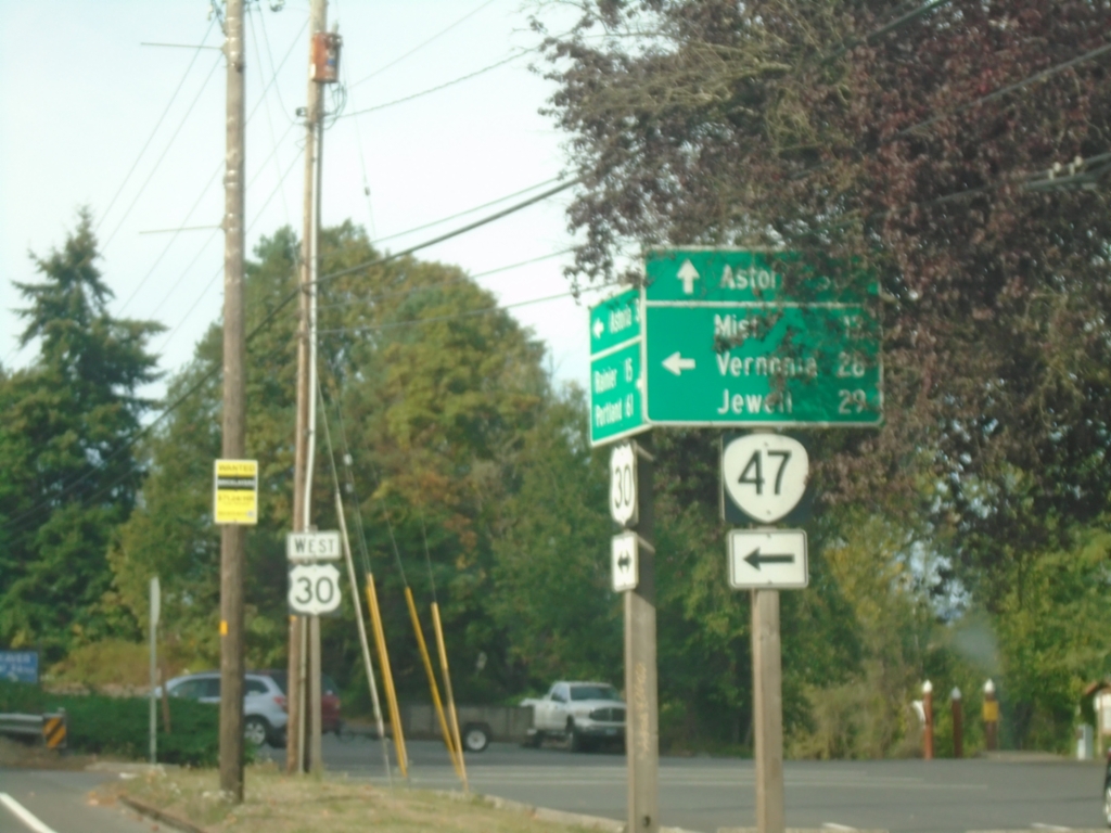 US-30 West at OR-47