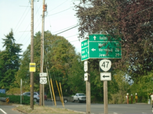 US-30 West at OR-47