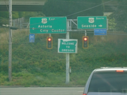 US-101 South at Western Terminus of US-30