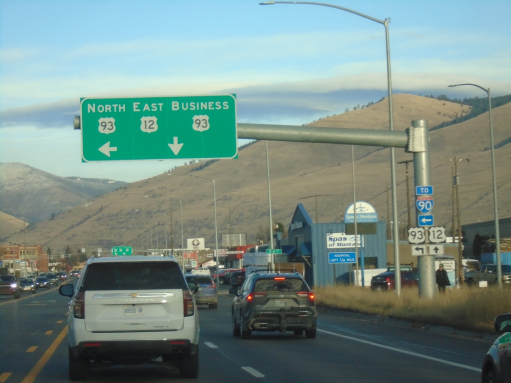 US-93 North/US-12 East at US-12/US-93 Spilt