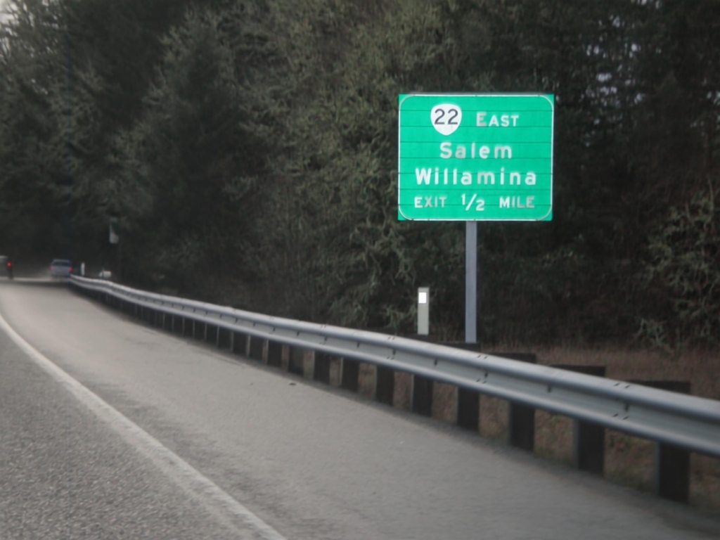OR-18 West Approaching OR-22