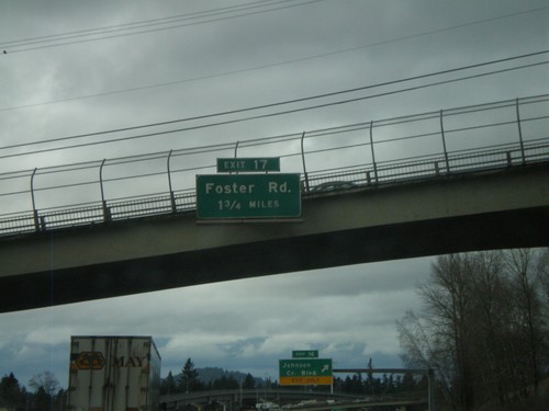 I-205 North Approaching Exit 17