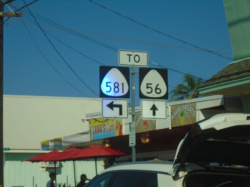 HI-56 North at HI-581 in Kapa'a