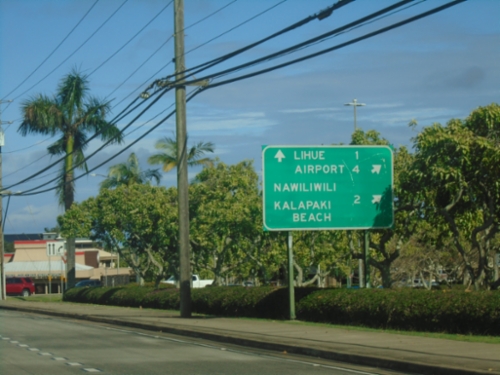 HI-50 East at HI-58 (Nāwiliwili Road)