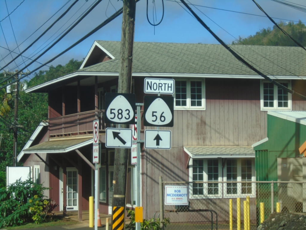 HI-56 North at HI-583 (Maʻalo Road)