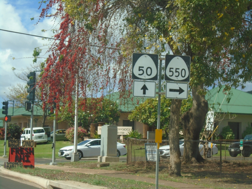 HI-50 West at HI-550 (Waimea Canyon Drive)