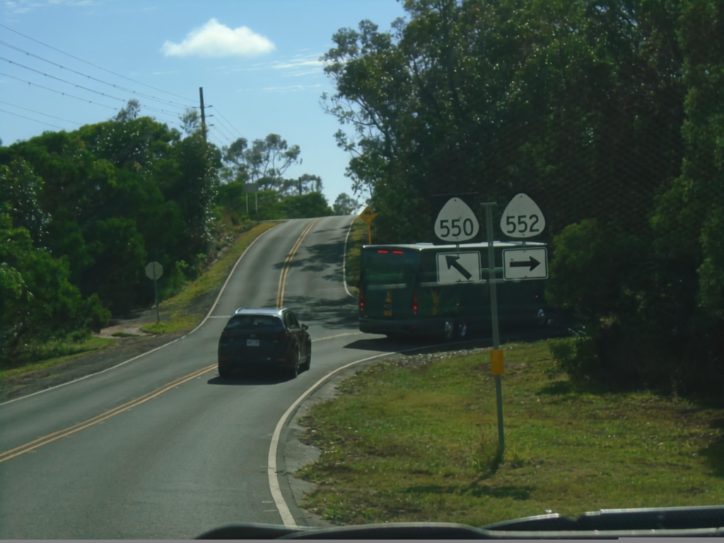 HI-550 South at HI-552 (Kōkeʻe Road)