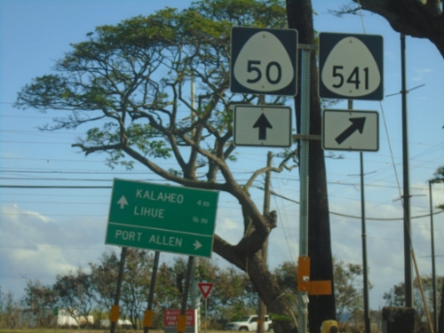 HI-50 East at HI-541 (Waialo Road)