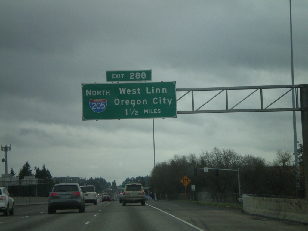 I-5 South Approaching Exit 288