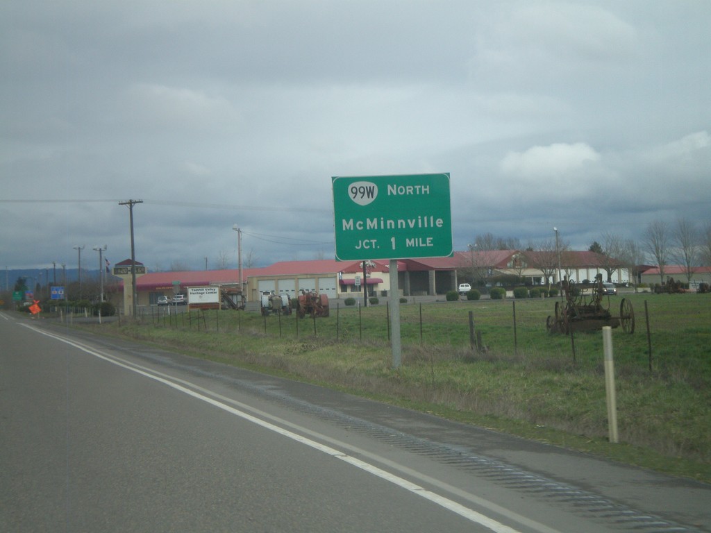 OR-18 East Approaching OR-99W