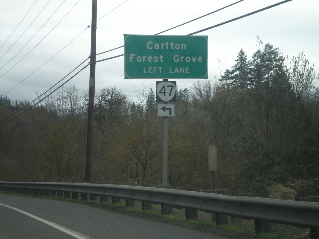 OR-99W North Approaching OR-47