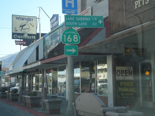 US-395 South at CA-168 West