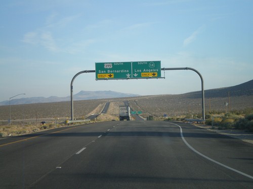 US-395 South Approaching CA-14