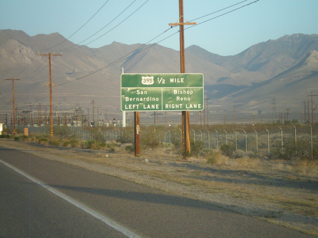 CA-178 West Approaching US-395