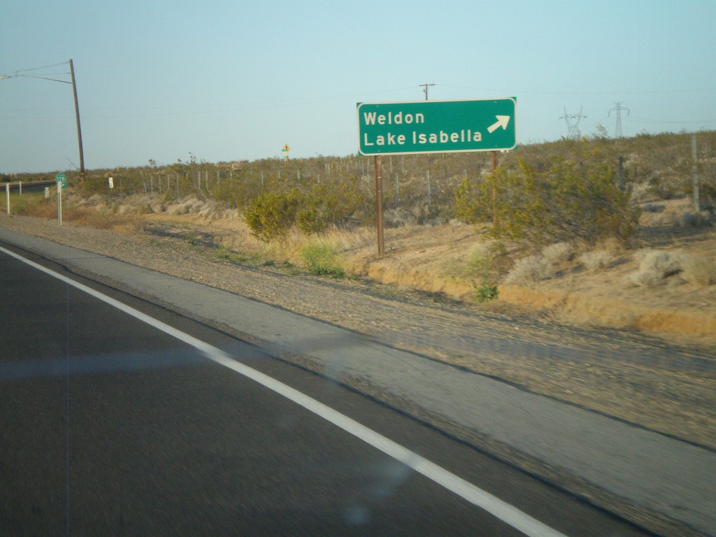 CA-14 South/CA-178 West at Split