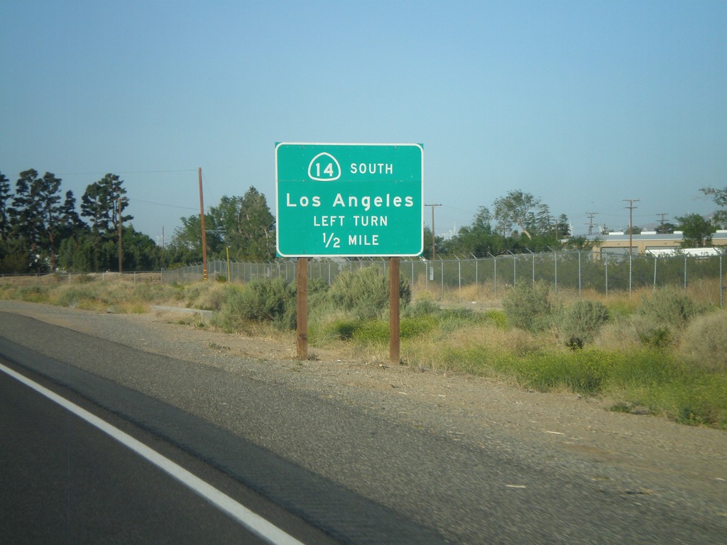 CA-14 South Approaching Bus. CA-58