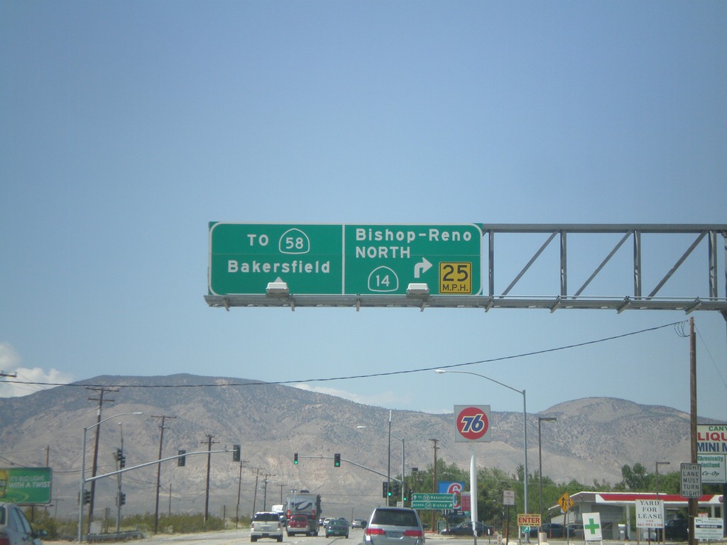 CA-14 North/Business CA-58 North Split