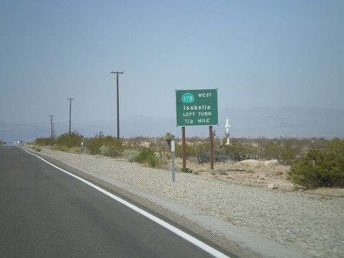 CA-14 North Approaching CA-178 West