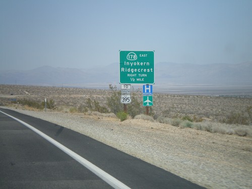 CA-14 North/CA-178 East Approaching CA-178 East