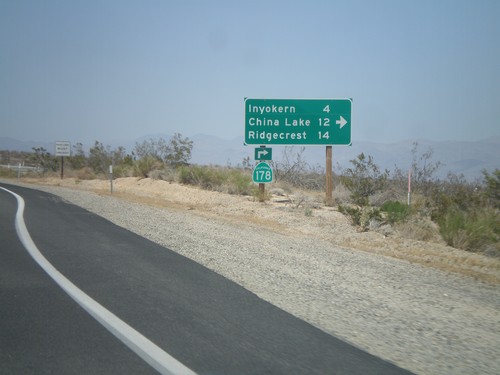 CA-14 North/CA-178 East at CA-178 East