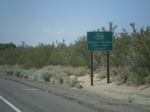 US-395 North Approaching CA-190