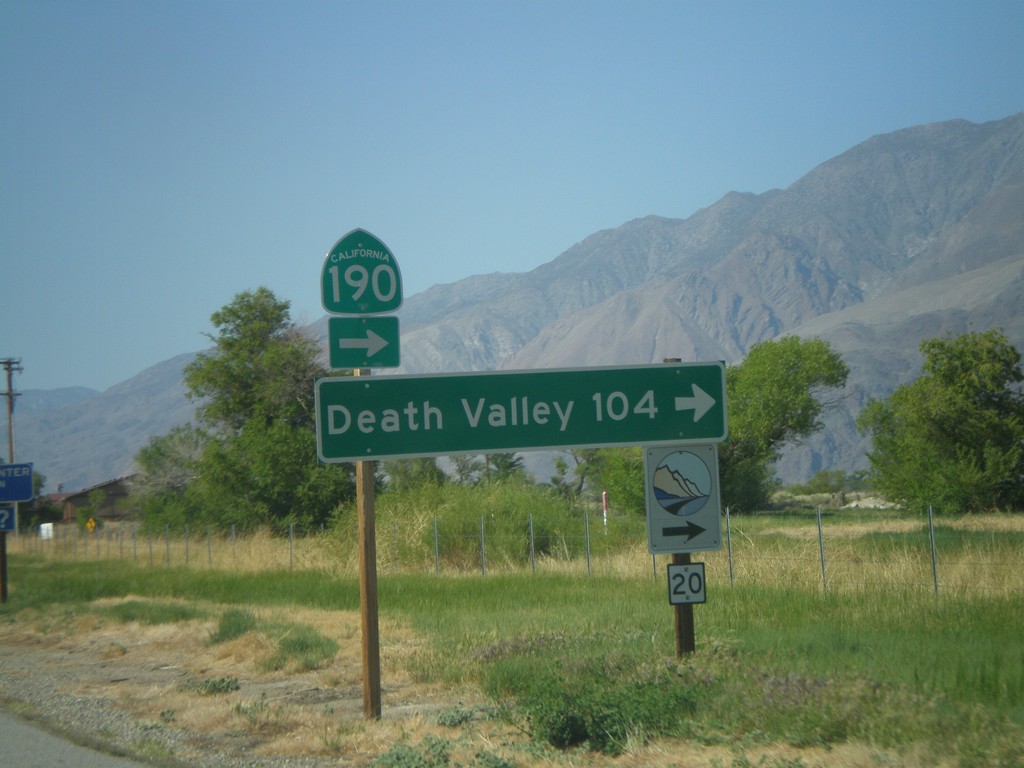 US-395 North at CA-136 (To CA-190)