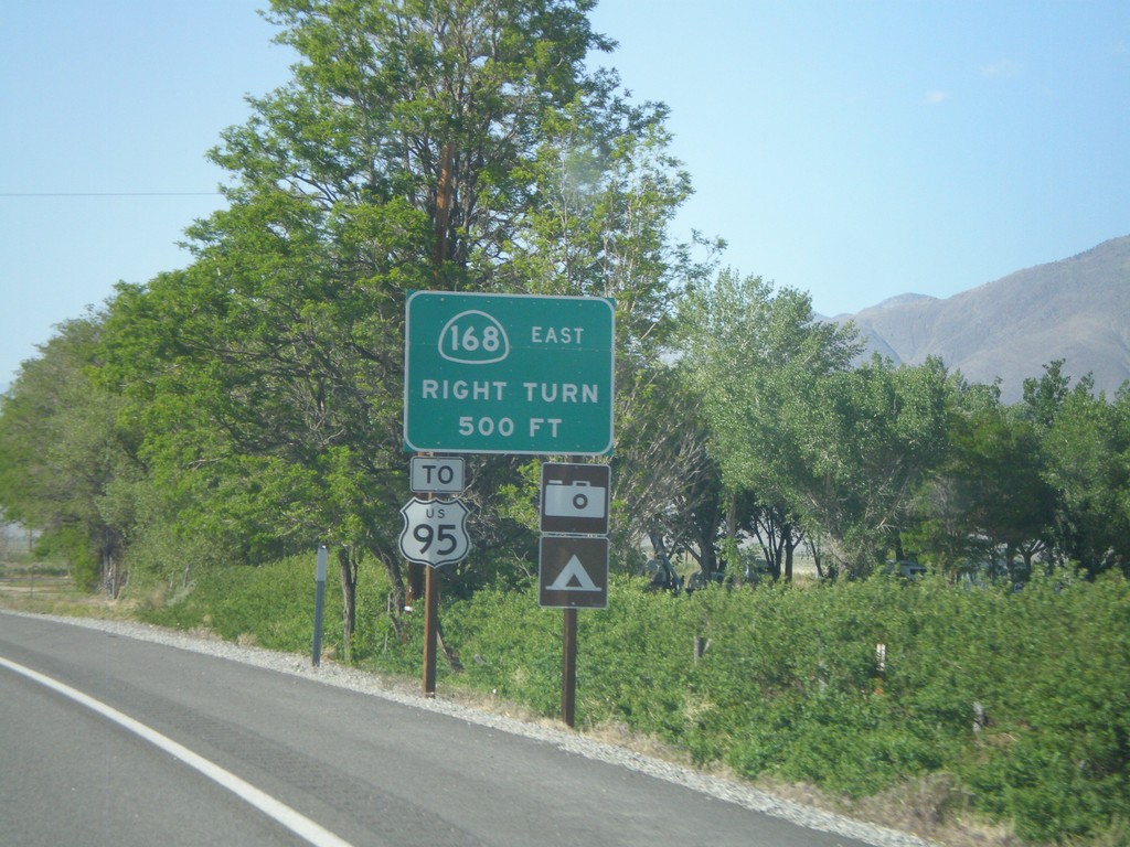 US-395 North Approaching CA-168