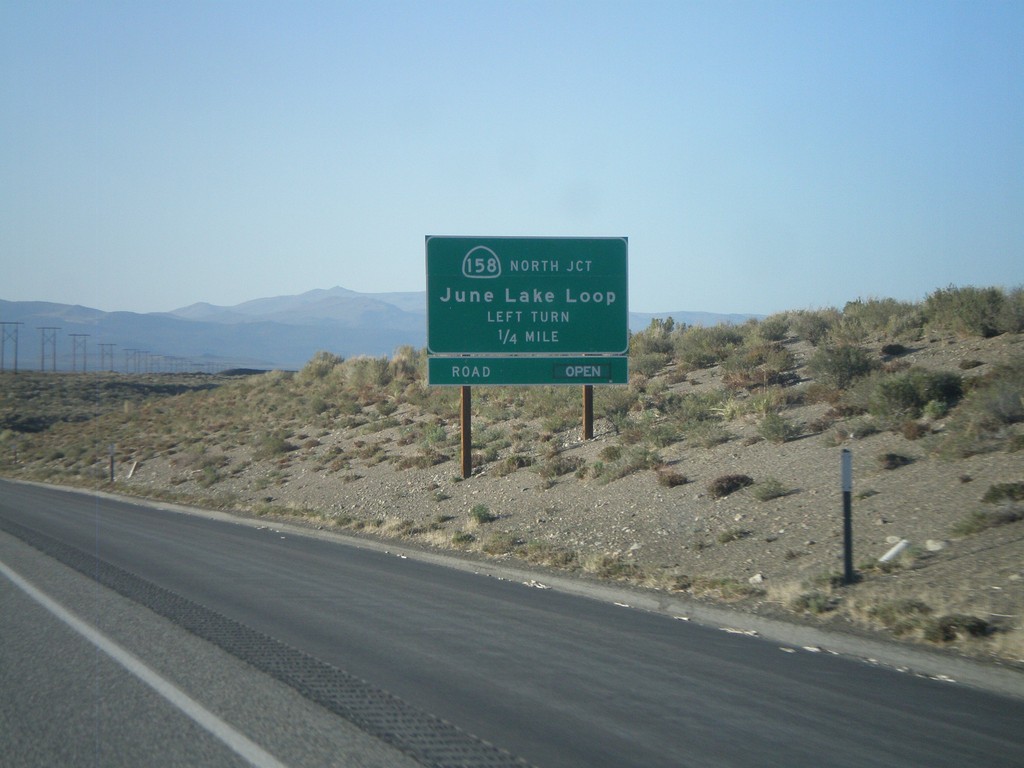 US-395 North Approaching CA-158