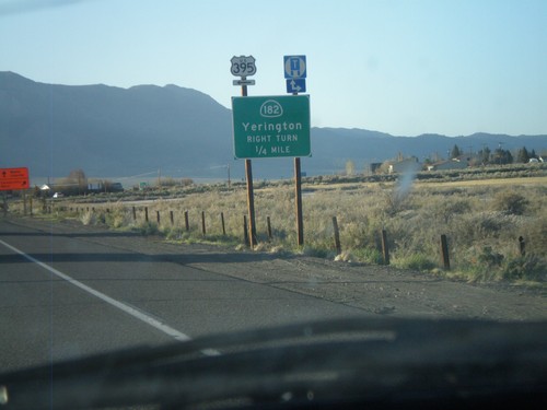 US-395 North Approaching CA-182