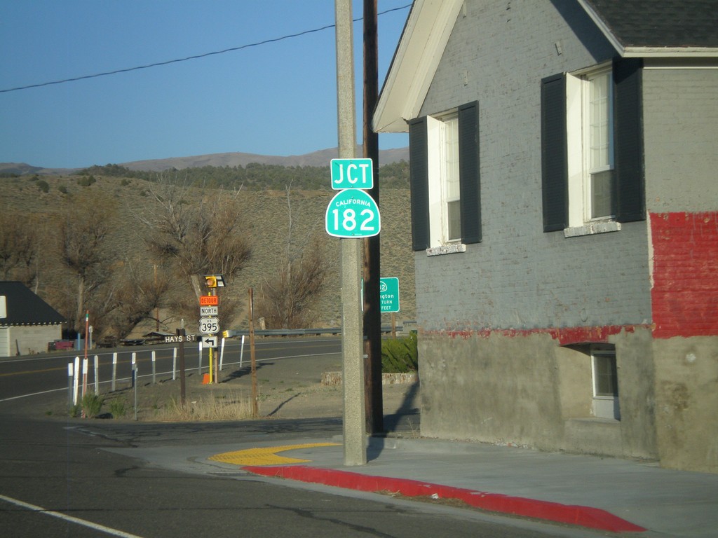 US-395 South Approaching CA-182