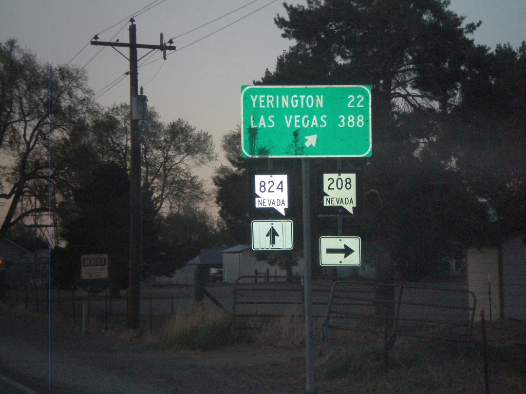 NV-208 North at NV-824