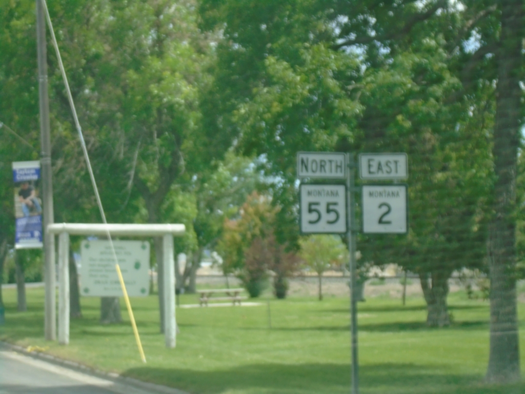 MT-2 East/MT-55 North - Whitehall