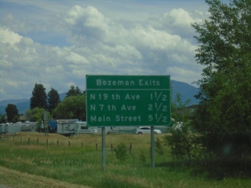 I-90 East - Bozeman Exits