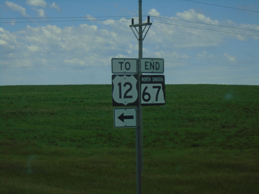 End ND-67 South at US-12