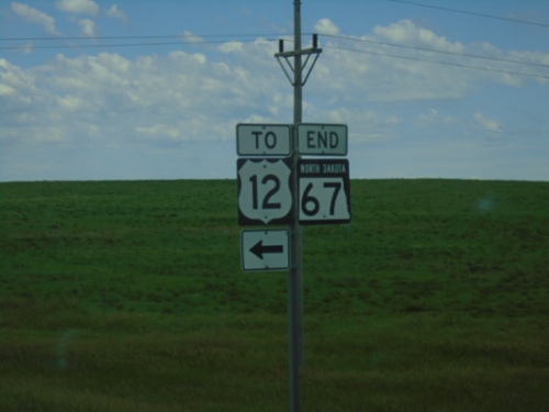 End ND-67 South at US-12